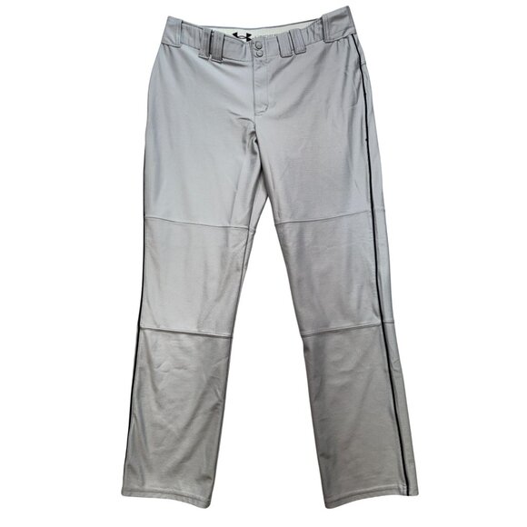 Under Armour Mens Loose Fit Baseball Pants Size L Gray Activewear Sports Pockets - Picture 2 of 15